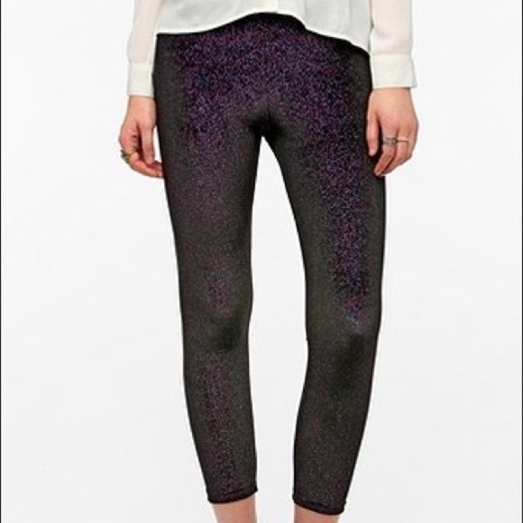 BDG Pants - Urban Outfitters BDG Staring at Stars Sparkle Glitter Velvet Leggings